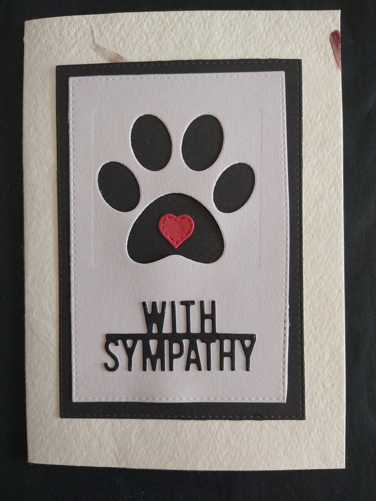Pet Sympathy Card with Red Heart (incl. Nationwide postage)